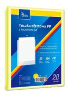 Tetis, teczka ofertowa PP, 20 koszulek, A4, żółta, 1 szt.