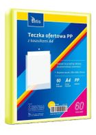 Tetis, teczka ofertowa PP, 60 koszulek, A4, żółta, 1 szt.