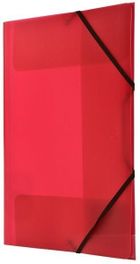Tetis, teczka z gumką narożną, A4, czerwona, 1 szt.