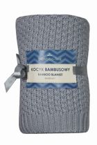 Texpol, La Tresse, kocyk bambusowy, 80-100 cm, szary