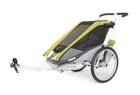 Thule, Chariot Cougar 2, podwójna przyczepka rowerowa dla dziecka, zielona