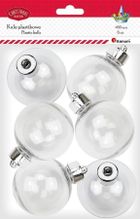 Titanum, bombki plastikowe, kule, 6 cm, 6 szt.