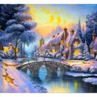 Titanum, diamentowa mozaika 5D, zima, 40-30 cm