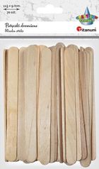 Titanum, drewniane patyczki, proste, 70 szt.