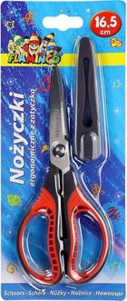 Titanum, Flamingo, nożyczki ergonomiczne, z zatyczką na ostrzu, 16,5c m