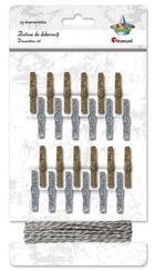 Titanum, klamerki drewniane, 24 szt.