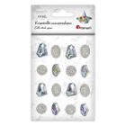 Titanum, kryształki samoprzylepne, naklejki, kamyki, srebrne, 16 szt.