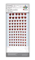 Titanum, kryształki samoprzylepne serca, mix rozmiarów