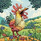 Titanum, mozaika piankowa, kogut, 25-25 cm