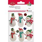 Titanum, naklejki papierowe 3D, bałwanki, 6 szt.