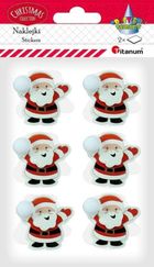 Titanum, naklejki papierowe, 3D, czapki Mikołaja