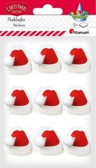 Titanum, naklejki papierowe, 3D, czapki Mikołaja