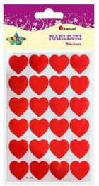 Titanum, naklejki papierowe, serca, czerwone