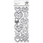 Titanum, naklejki papierowe, serca z dekorem