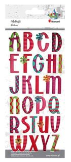 Titanum, naklejki wypukłe, miękkie, alfabet