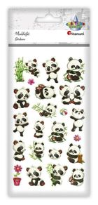 Titanum, naklejki wypukłe, misie panda