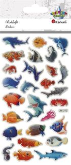 Titanum, naklejki wypukłe, stworzenia morskie
