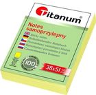 Titanum, notes samoprzylepny, 38-51mm, 100k, żółty