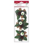 Titanum, stroiki świąteczne na jutowej wstążce, 10 cm, 3 szt.