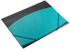 Titanum, teczka A4 z gumką, faktura kory, czarno-turkusowa, 1 szt.