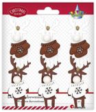 Titanum, zawieszki drewniane, renifery w sweterkach, 6 szt.