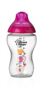 Tommee Tippee, Closer to Nature, butelki dekorowane, 2-340 ml, girl