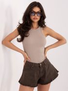 Top damski, beżowy, Sublevel