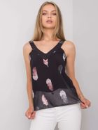 Top damski, czarny, Italy Moda