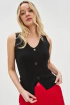 Top damski, czarny, Moodo