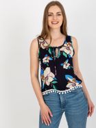 Top damski, granatowy, Baiyibaishun