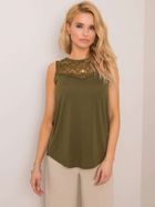 Top damski, khaki, Nie Znasz Mnie