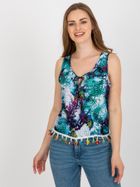 Top damski, miętowy, Baiyibaishun