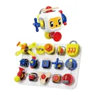 Topbright, tablica manipulacyjna z kostką i doczepianymi elementami, zabawka interaktywna