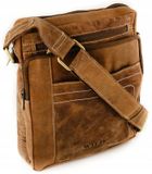 Torba listonoszka, brązowa, skórzana, Always Wild