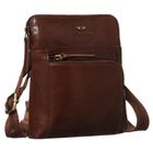 Torba listonoszka, brązowa, skórzana, Peterson