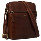 Torba listonoszka, brązowa, skórzana, Peterson