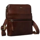 Torba listonoszka, brązowa, skórzana, Peterson