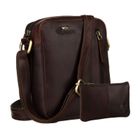 Torba listonoszka, brązowa, skórzana, Peterson