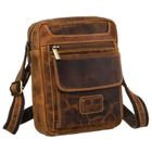 Torba listonoszka, brązowa, skórzana, Peterson