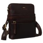 Torba listonoszka, brązowa, skórzana, Peterson