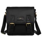 Torba listonoszka, czarna, skórzana, Peterson