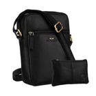 Torba listonoszka, czarna, skórzana, Peterson