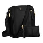 Torba listonoszka, czarna, skórzana, Peterson