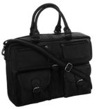 Torba na laptopa, czarna, skórzana, Cedar