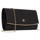 Torebka kopertówka, czarna, skóra ekologiczna, Rovicky