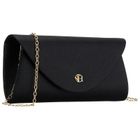 Torebka kopertówka, czarna, skóra ekologiczna, Rovicky