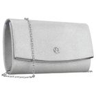 Torebka kopertówka, srebrna, Rovicky