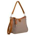 Torebka listonoszka, beżowa, skóra ekologiczna, Peterson