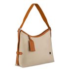 Torebka listonoszka, beżowa, skóra ekologiczna, Peterson