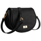 Torebka listonoszka, czarna, skóra ekologiczna, Peterson